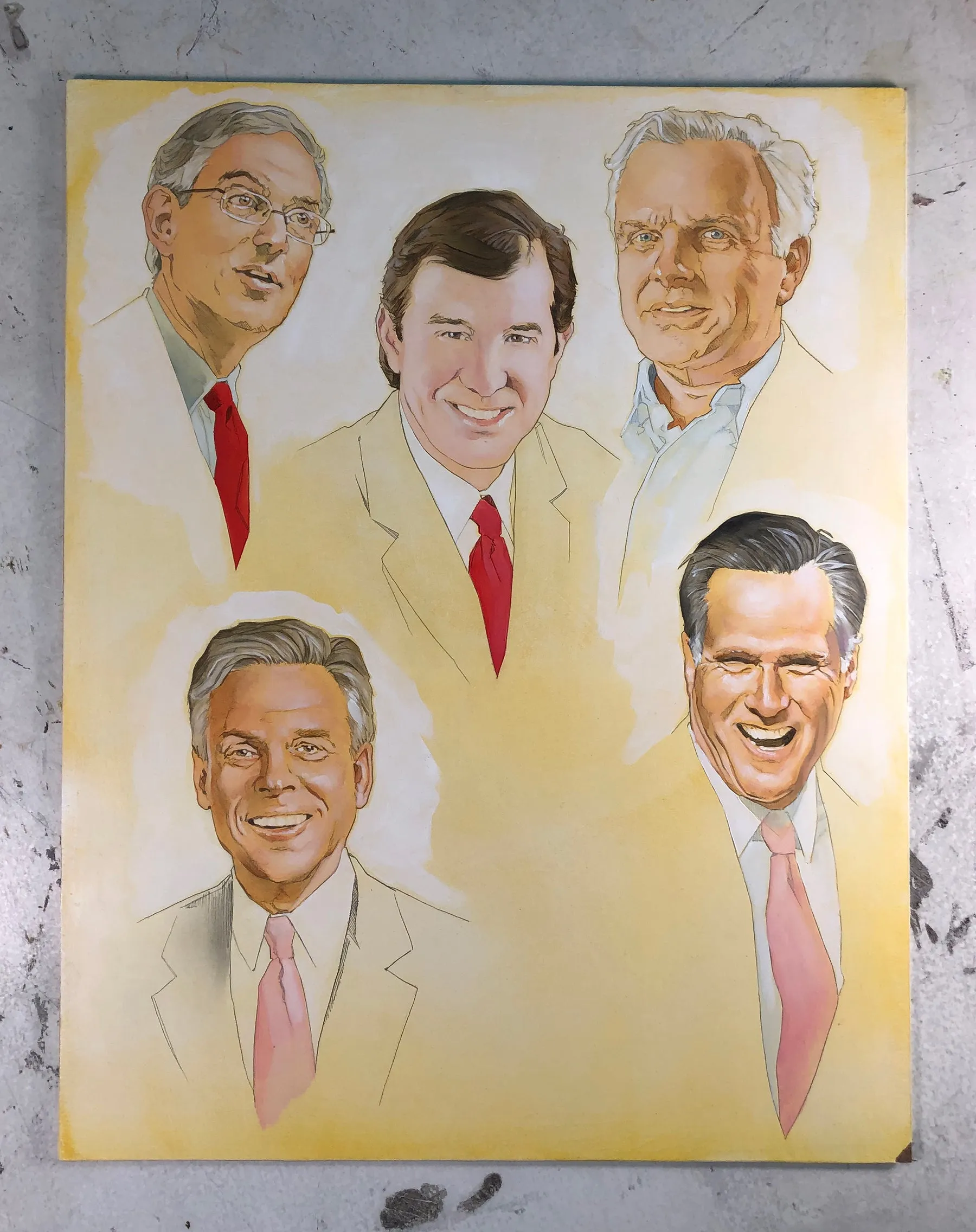 “Business Mormon portraits” original oil painting