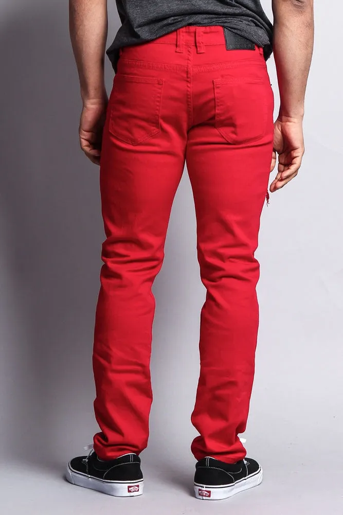 Distressed Colored Skinny Jeans