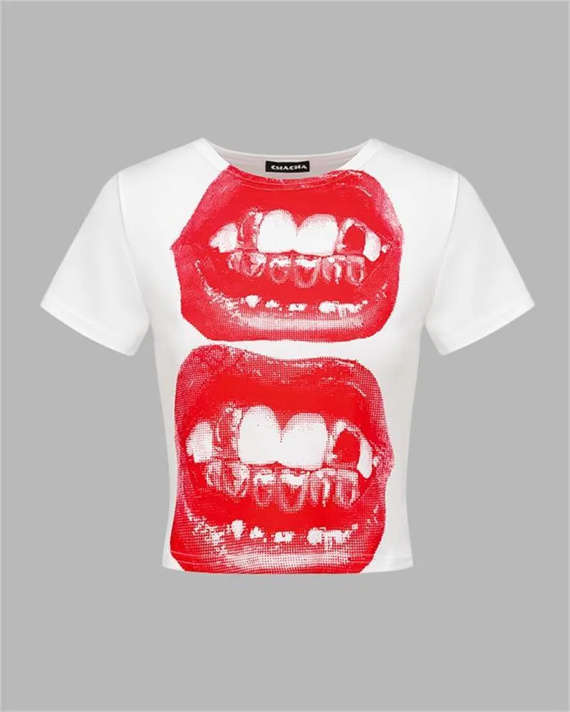 Double Mouthed Graphic T-Shirt