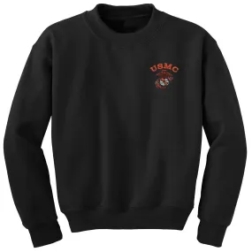 High Velocity Orange USMC Embroidered Sweatshirt