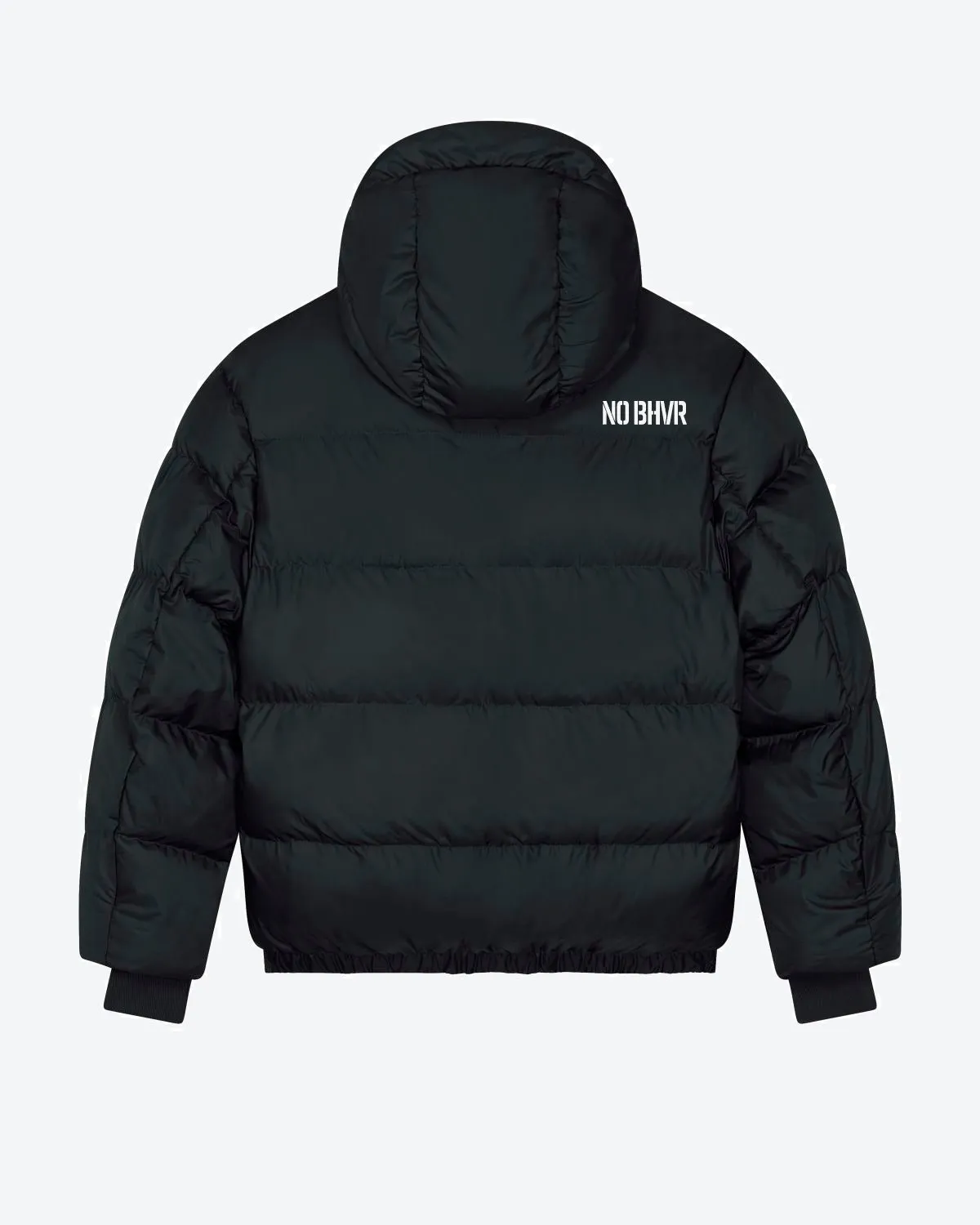 NO BHVR Varsity Oversized Puffer Jacket (Black)