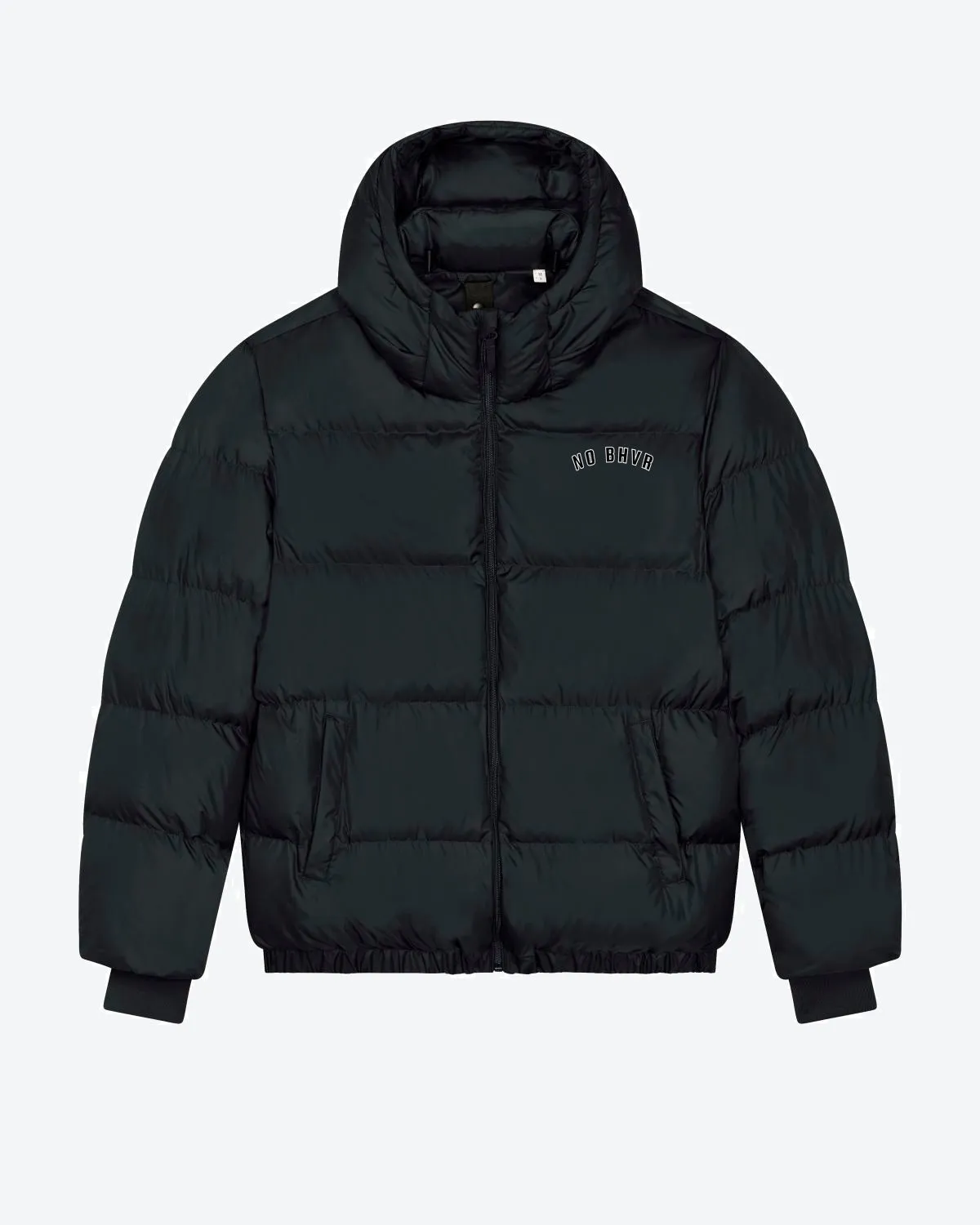 NO BHVR Varsity Oversized Puffer Jacket (Black)