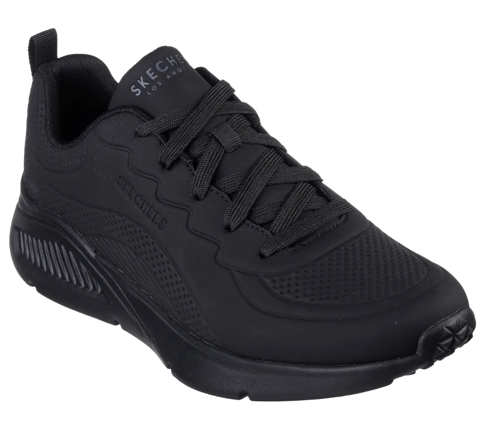 Pantofi sport, barbati, SKECHERS UNO LITE- LIGHTER ONE 183120-BBK negru, piele ecologica